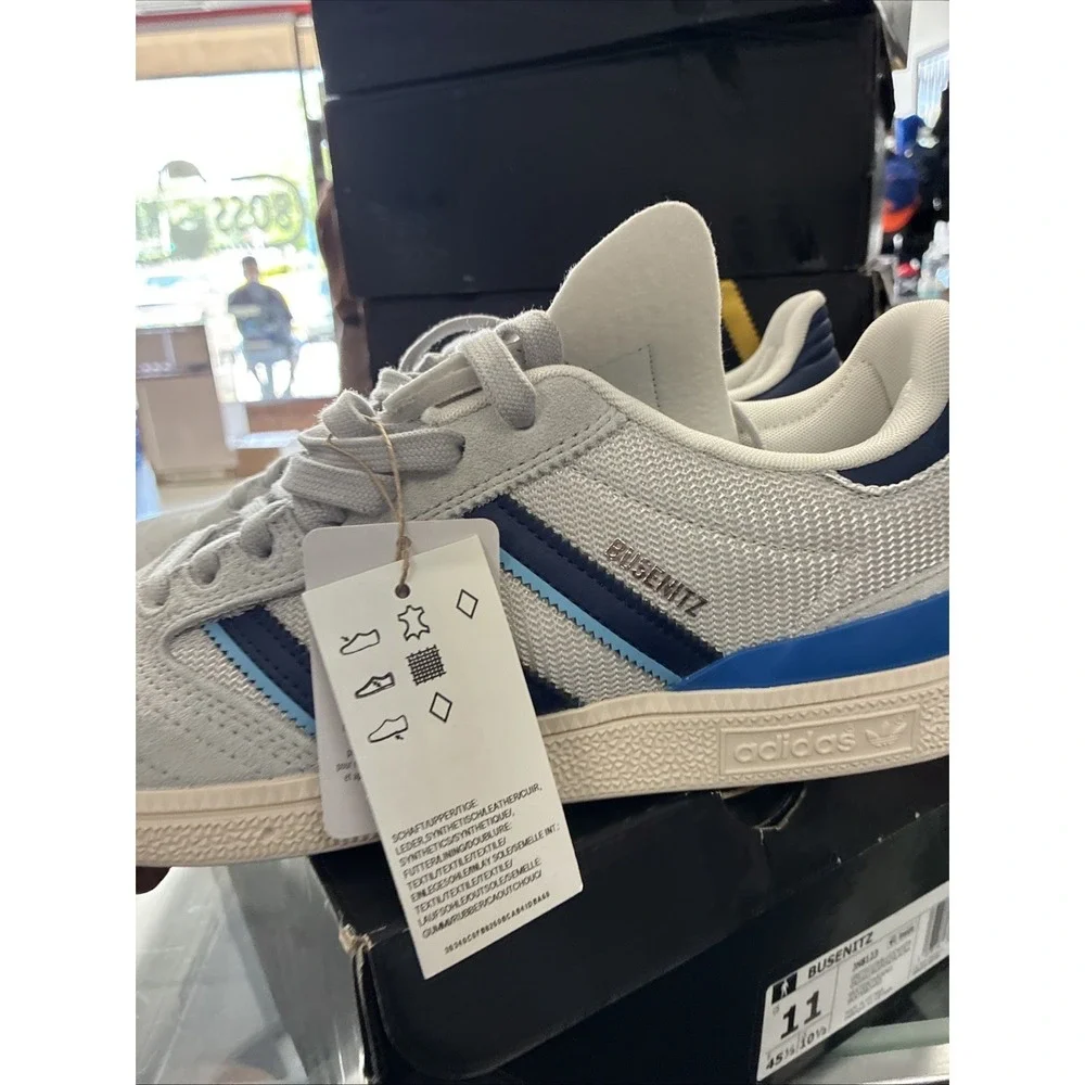 Adidas Busenitz Pro Grey Two/Dark Blue/Chalk White Mens JH8123 SZ 11 New NWT